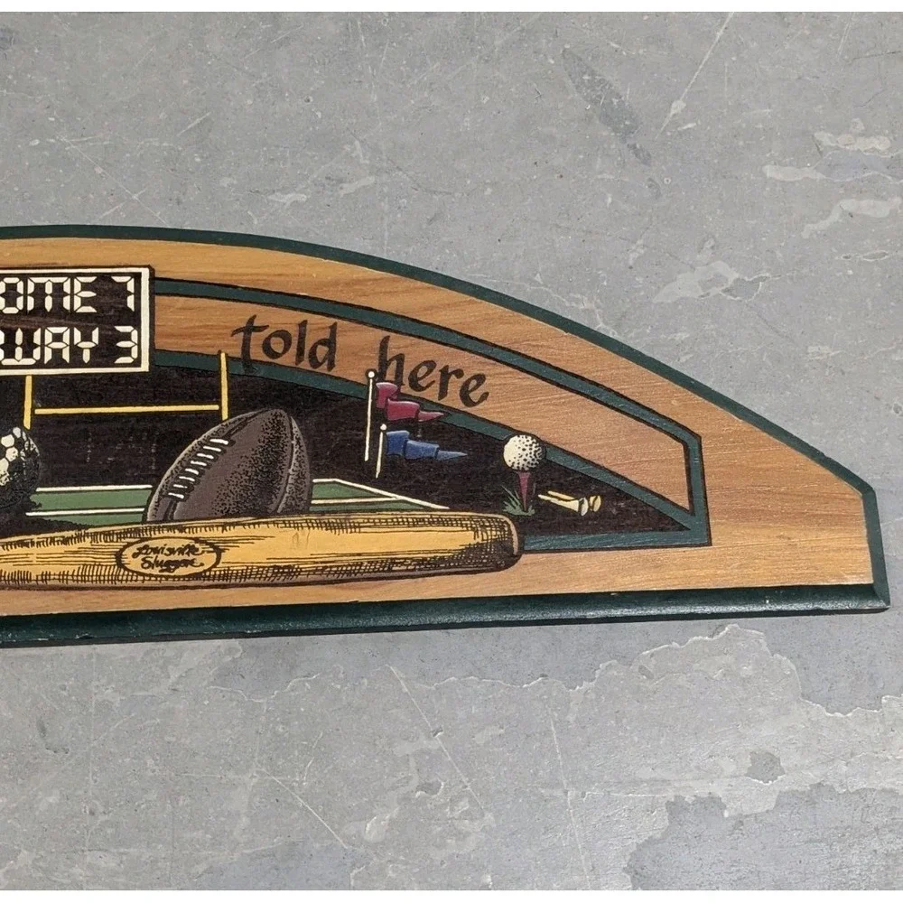Handcrafted Sports Wooden Wall Plaque 